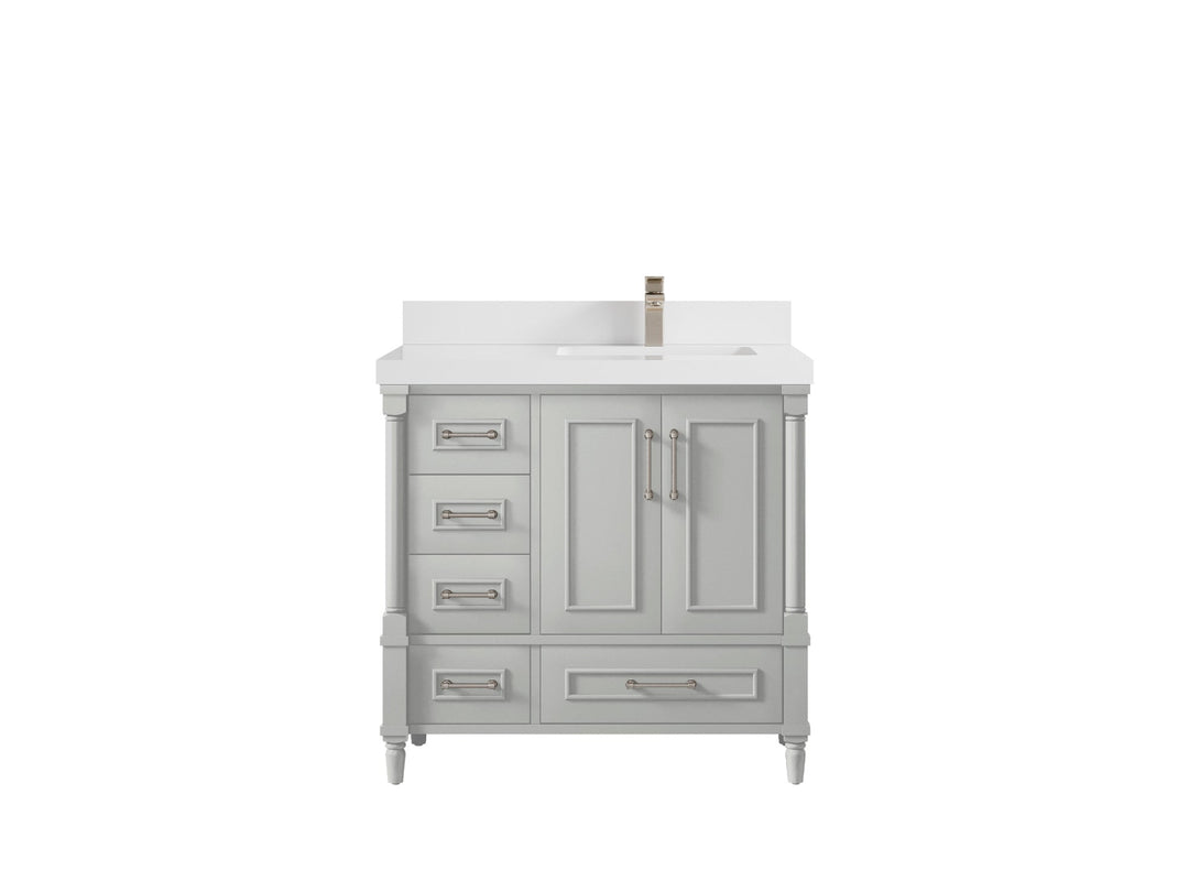 Aberdeen 36 in. W x 22 in. D Right Offset Sink Bathroom Vanity - Willow Bath and Vanity
