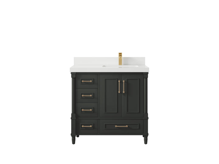 Aberdeen 36 in. W x 22 in. D Right Offset Sink Bathroom Vanity - photo 44