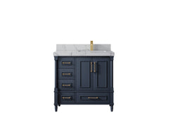 Aberdeen 36 in. W x 22 in. D Right Offset Sink Bathroom Vanity - photo 40