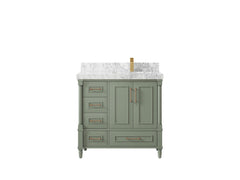 Aberdeen 36 in. W x 22 in. D Right Offset Sink Bathroom Vanity - photo 18