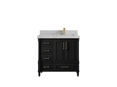 Aberdeen 36 in. W x 22 in. D Right Offset Sink Bathroom Vanity - photo 32