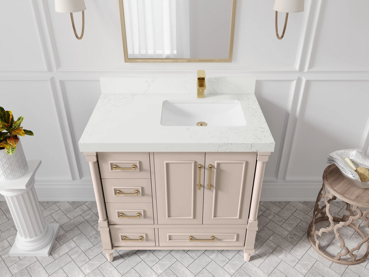 Aberdeen 36 in. W x 22 in. D Right Offset Sink Bathroom Vanity - photo 41