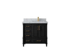 Aberdeen 36 in. W x 22 in. D Right Offset Sink Bathroom Vanity - photo 42