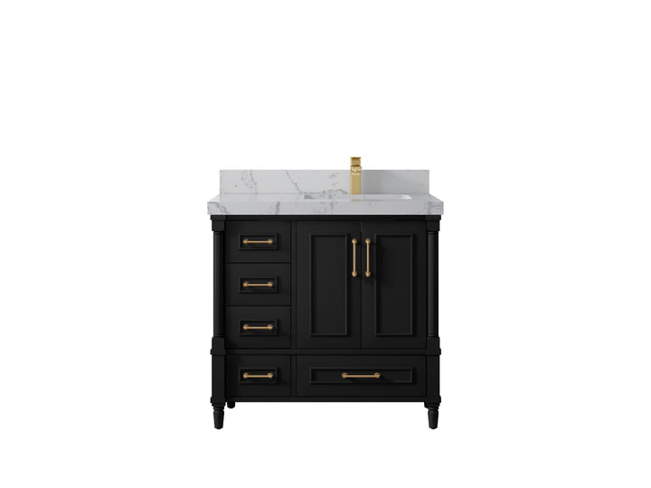 Aberdeen 36 in. W x 22 in. D Right Offset Sink Bathroom Vanity - photo 42