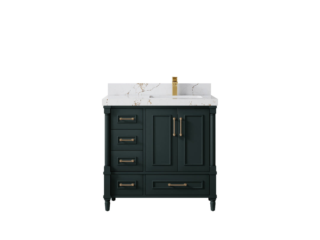 Aberdeen 36 in. W x 22 in. D Right Offset Sink Bathroom Vanity - Willow Bath and Vanity