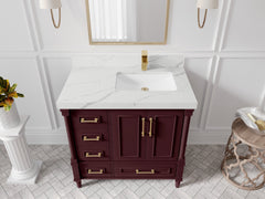 Aberdeen 36 in. W x 22 in. D Right Offset Sink Bathroom Vanity - photo 13