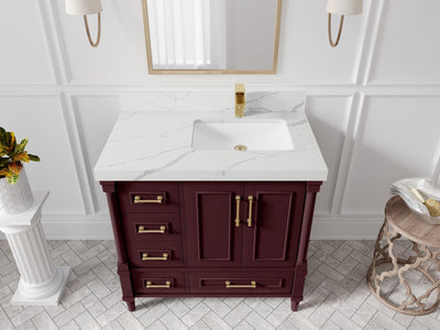 Aberdeen 36 in. W x 22 in. D Right Offset Sink Bathroom Vanity - Willow Bath and Vanity
