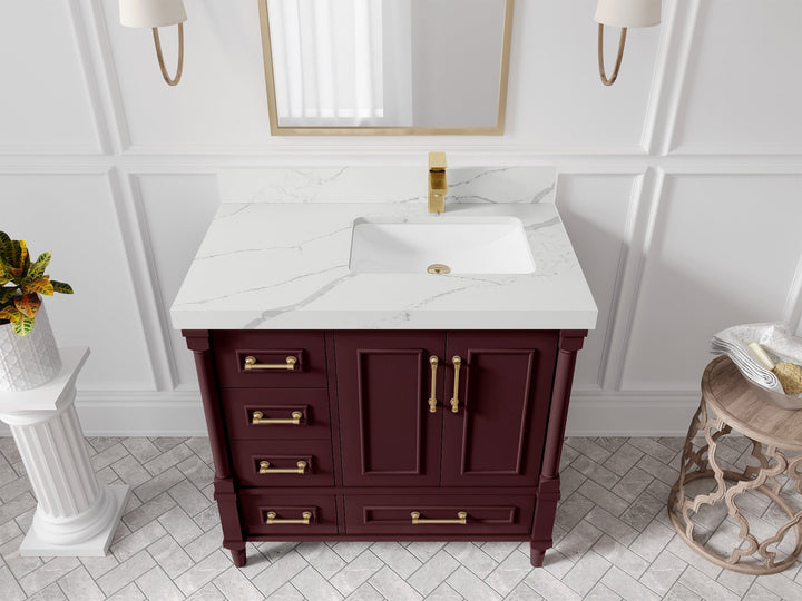 Aberdeen 36 in. W x 22 in. D Right Offset Sink Bathroom Vanity - photo 13