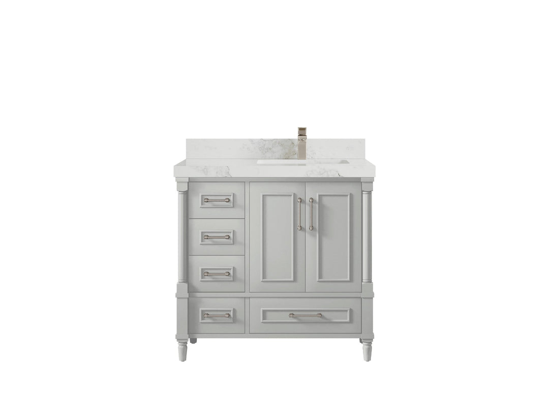 Aberdeen 36 in. W x 22 in. D Right Offset Sink Bathroom Vanity - Willow Bath and Vanity