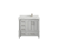 Aberdeen 36 in. W x 22 in. D Right Offset Sink Bathroom Vanity - photo 42