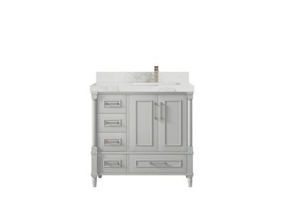 Aberdeen 36 in. W x 22 in. D Right Offset Sink Bathroom Vanity - Willow Bath and Vanity