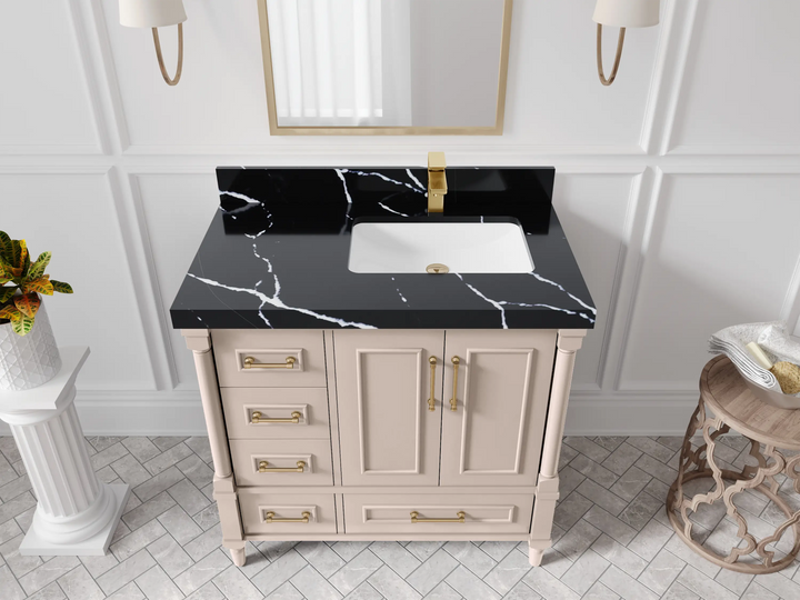 Aberdeen 36 in. W x 22 in. D Right Offset Sink Bathroom Vanity - photo 11