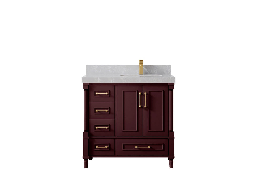 Aberdeen 36 in. W x 22 in. D Right Offset Sink Bathroom Vanity - Willow Bath and Vanity