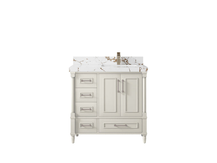 Aberdeen 36 in. W x 22 in. D Right Offset Sink Bathroom Vanity - photo 34