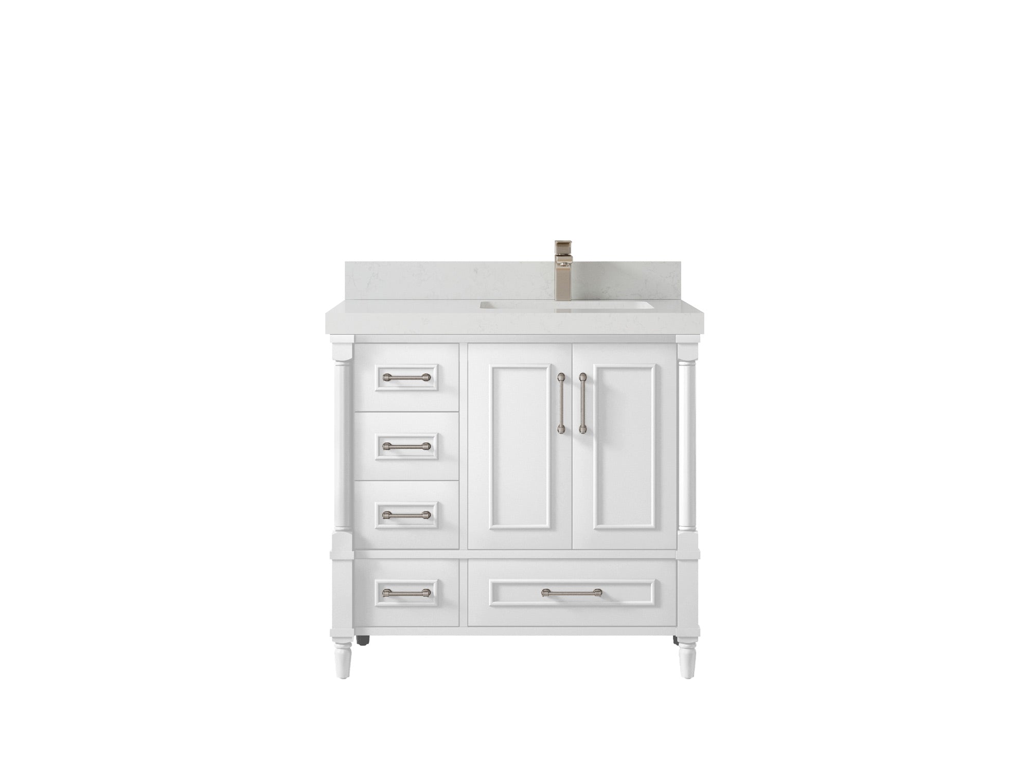 Aberdeen 36 in. W x 22 in. D Right Offset Sink Bathroom Vanity - Willow Bath and Vanity