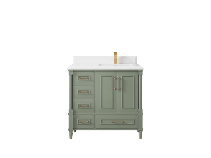 Aberdeen 36 in. W x 22 in. D Right Offset Sink Bathroom Vanity - photo 26
