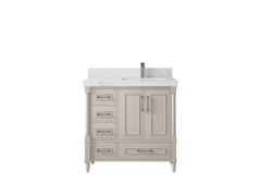Aberdeen 36 in. W x 22 in. D Right Offset Sink Bathroom Vanity - photo 16