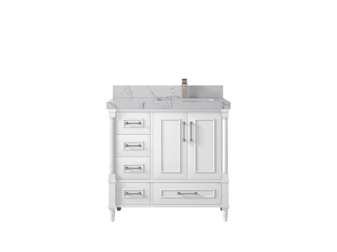Aberdeen 36 in. W x 22 in. D Right Offset Sink Bathroom Vanity - Willow Bath and Vanity