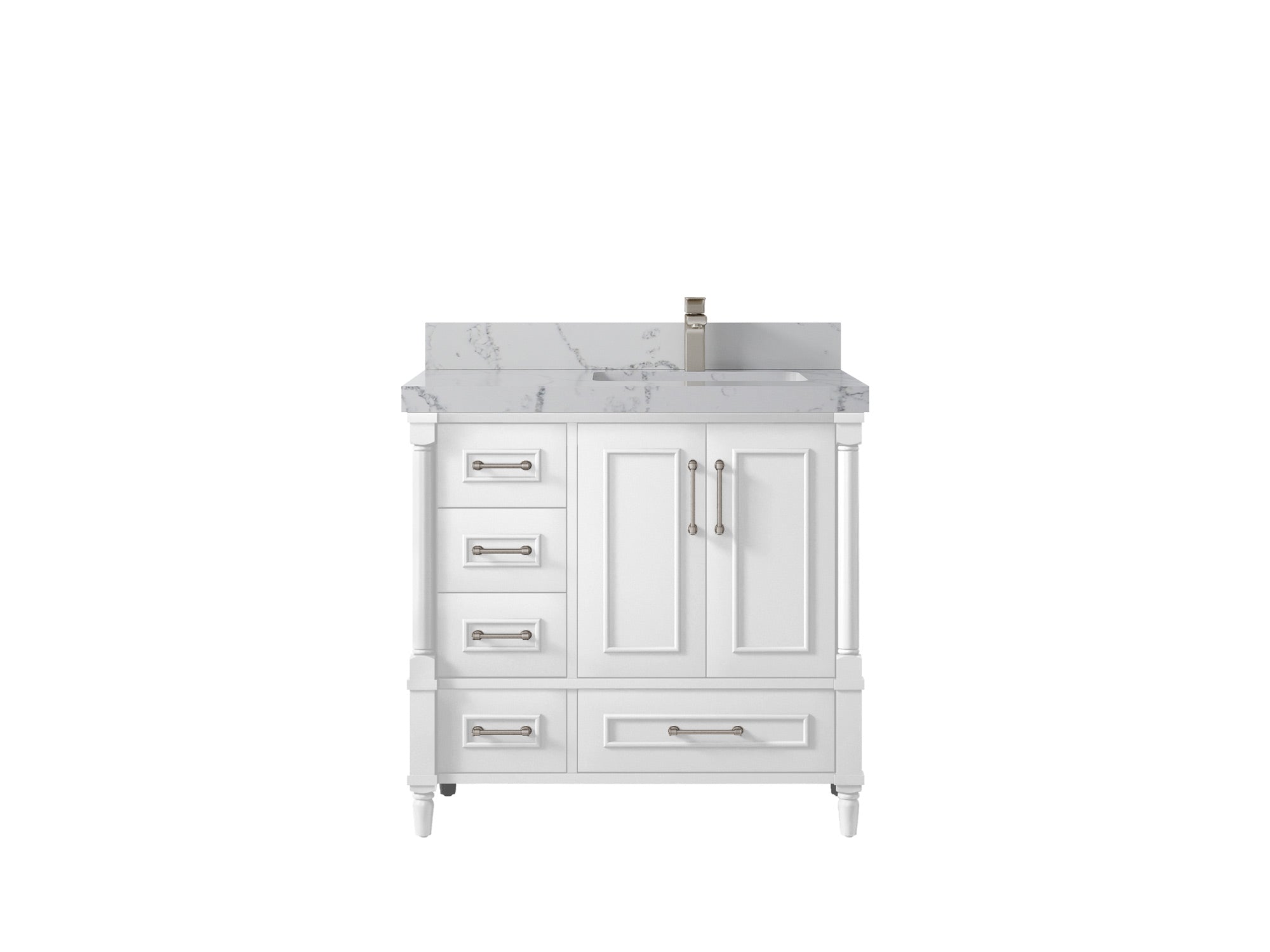 Aberdeen 36 in. W x 22 in. D Right Offset Sink Bathroom Vanity - Willow Bath and Vanity