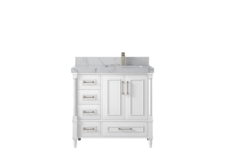 Aberdeen 36 in. W x 22 in. D Right Offset Sink Bathroom Vanity - photo 40