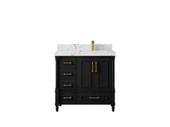 Aberdeen 36 in. W x 22 in. D Right Offset Sink Bathroom Vanity - photo 38