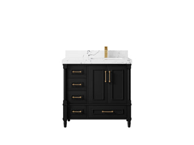 Aberdeen 36 in. W x 22 in. D Right Offset Sink Bathroom Vanity - Willow Bath and Vanity
