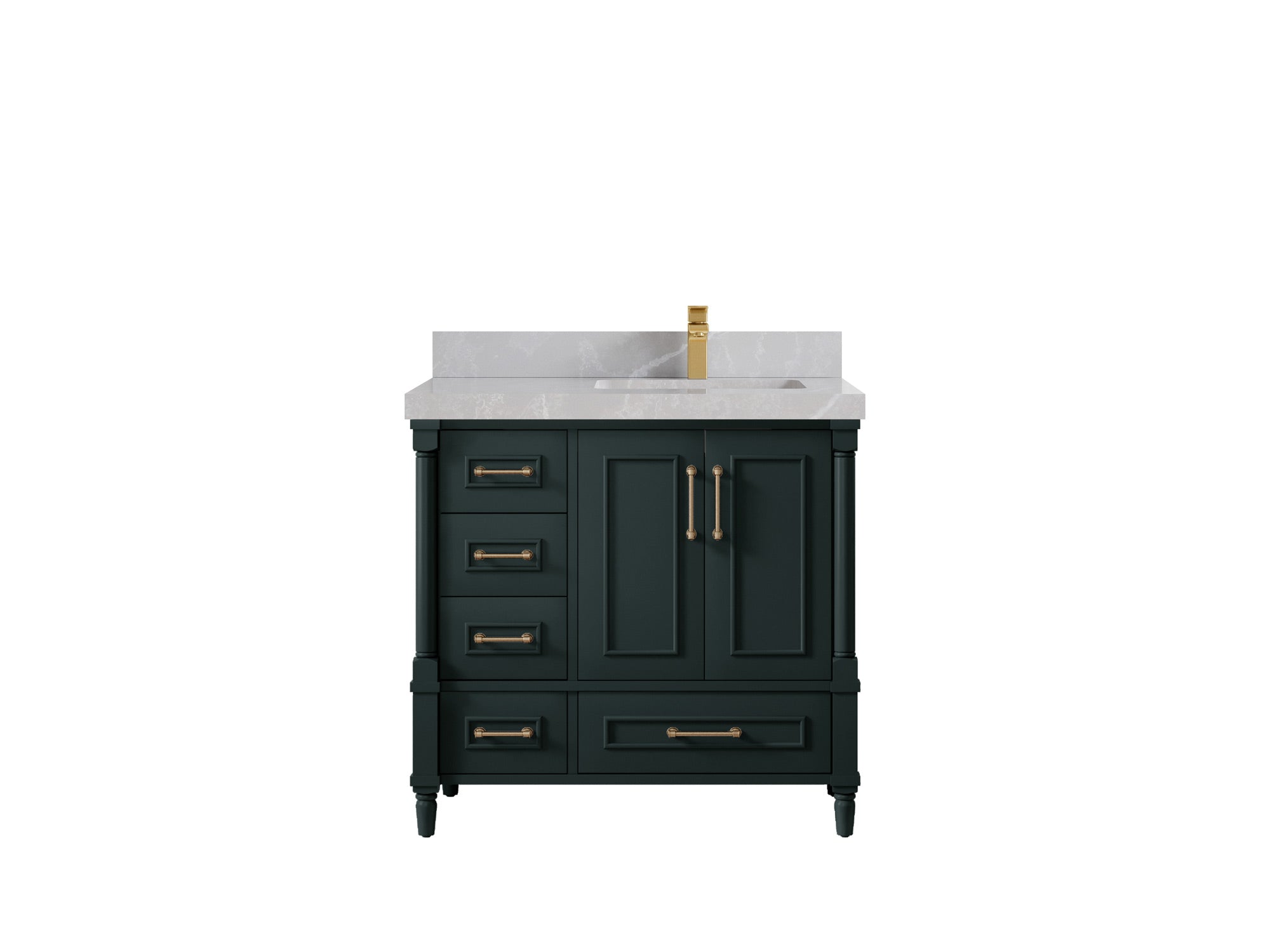 Aberdeen 36 in. W x 22 in. D Right Offset Sink Bathroom Vanity - Willow Bath and Vanity