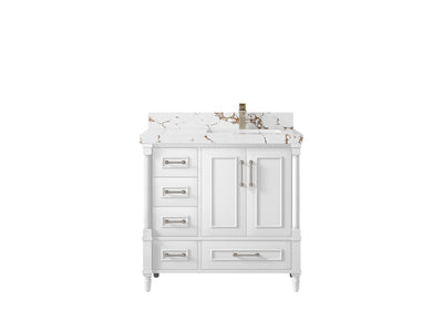 Aberdeen 36 in. W x 22 in. D Right Offset Sink Bathroom Vanity - Willow Bath and Vanity