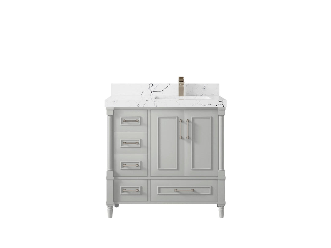 Aberdeen 36 in. W x 22 in. D Right Offset Sink Bathroom Vanity - Willow Bath and Vanity
