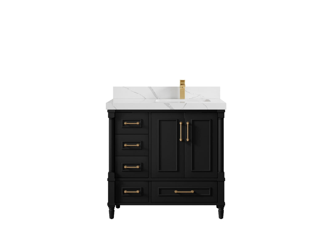 Aberdeen 36 in. W x 22 in. D Right Offset Sink Bathroom Vanity - Willow Bath and Vanity