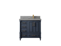Aberdeen 36 in. W x 22 in. D Right Offset Sink Bathroom Vanity - photo 32