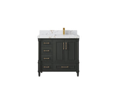 Aberdeen 36 in. W x 22 in. D Right Offset Sink Bathroom Vanity - photo 38