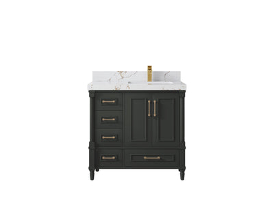 Aberdeen 36 in. W x 22 in. D Right Offset Sink Bathroom Vanity - Willow Bath and Vanity