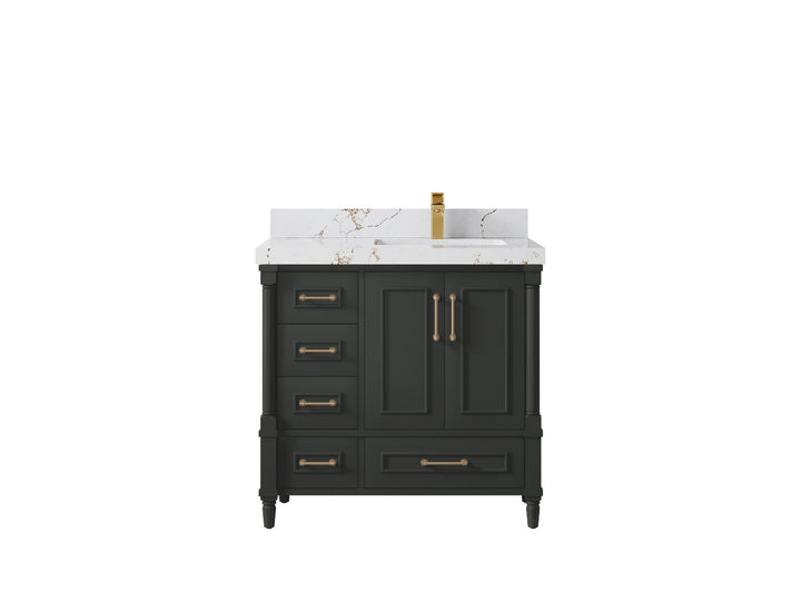 Aberdeen 36 in. W x 22 in. D Right Offset Sink Bathroom Vanity - photo 38
