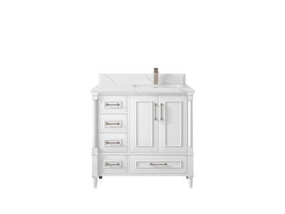 Aberdeen 36 in. W x 22 in. D Right Offset Sink Bathroom Vanity - Willow Bath and Vanity