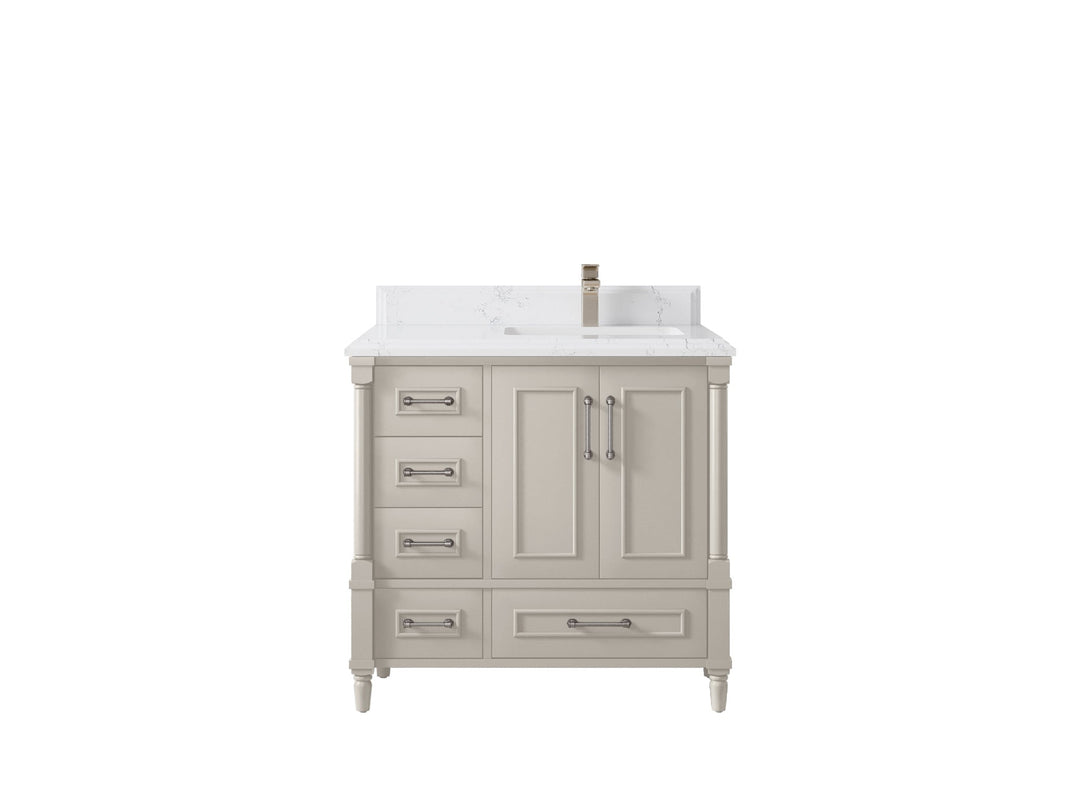 Aberdeen 36 in. W x 22 in. D Right Offset Sink Bathroom Vanity - Willow Bath and Vanity