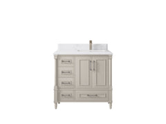 Aberdeen 36 in. W x 22 in. D Right Offset Sink Bathroom Vanity - photo 24
