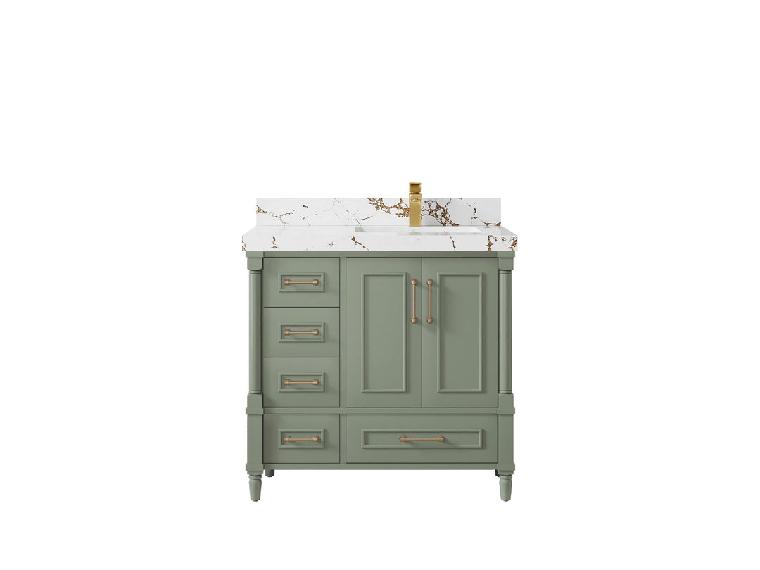 Aberdeen 36 in. W x 22 in. D Right Offset Sink Bathroom Vanity - Willow Bath and Vanity