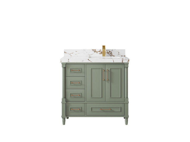 Aberdeen 36 in. W x 22 in. D Right Offset Sink Bathroom Vanity - photo 34