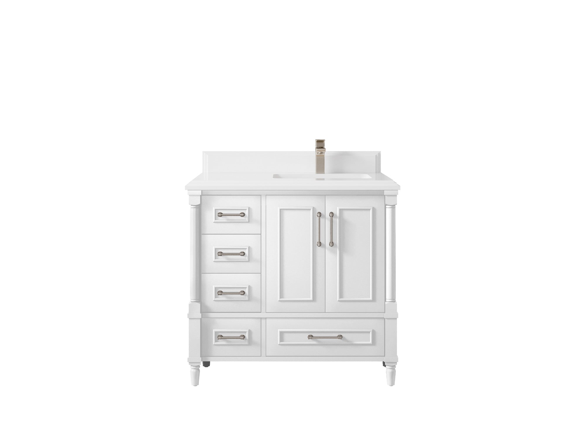 Aberdeen 36 in. W x 22 in. D Right Offset Sink Bathroom Vanity - Willow Bath and Vanity