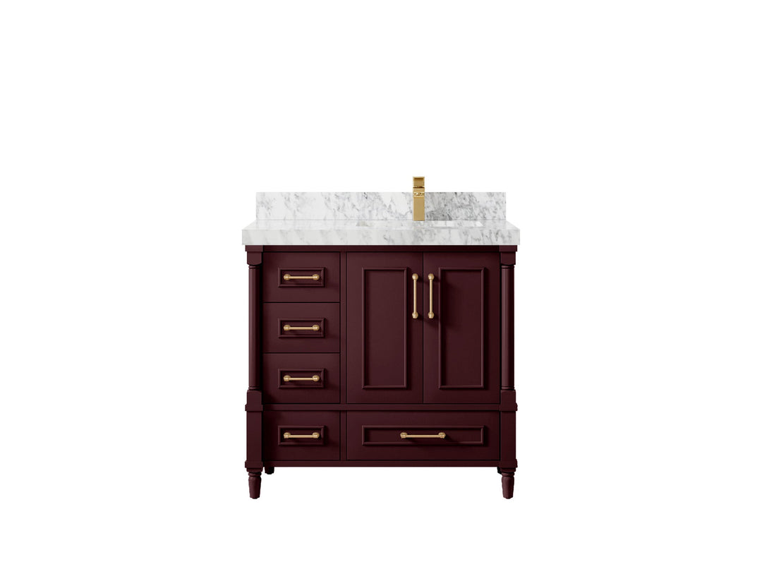 Aberdeen 36 in. W x 22 in. D Right Offset Sink Bathroom Vanity - Willow Bath and Vanity