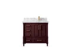 Aberdeen 36 in. W x 22 in. D Right Offset Sink Bathroom Vanity - photo 8