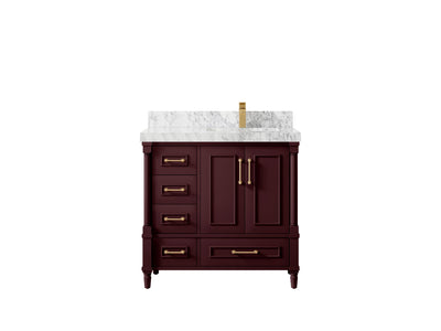 Aberdeen 36 in. W x 22 in. D Right Offset Sink Bathroom Vanity - Willow Bath and Vanity