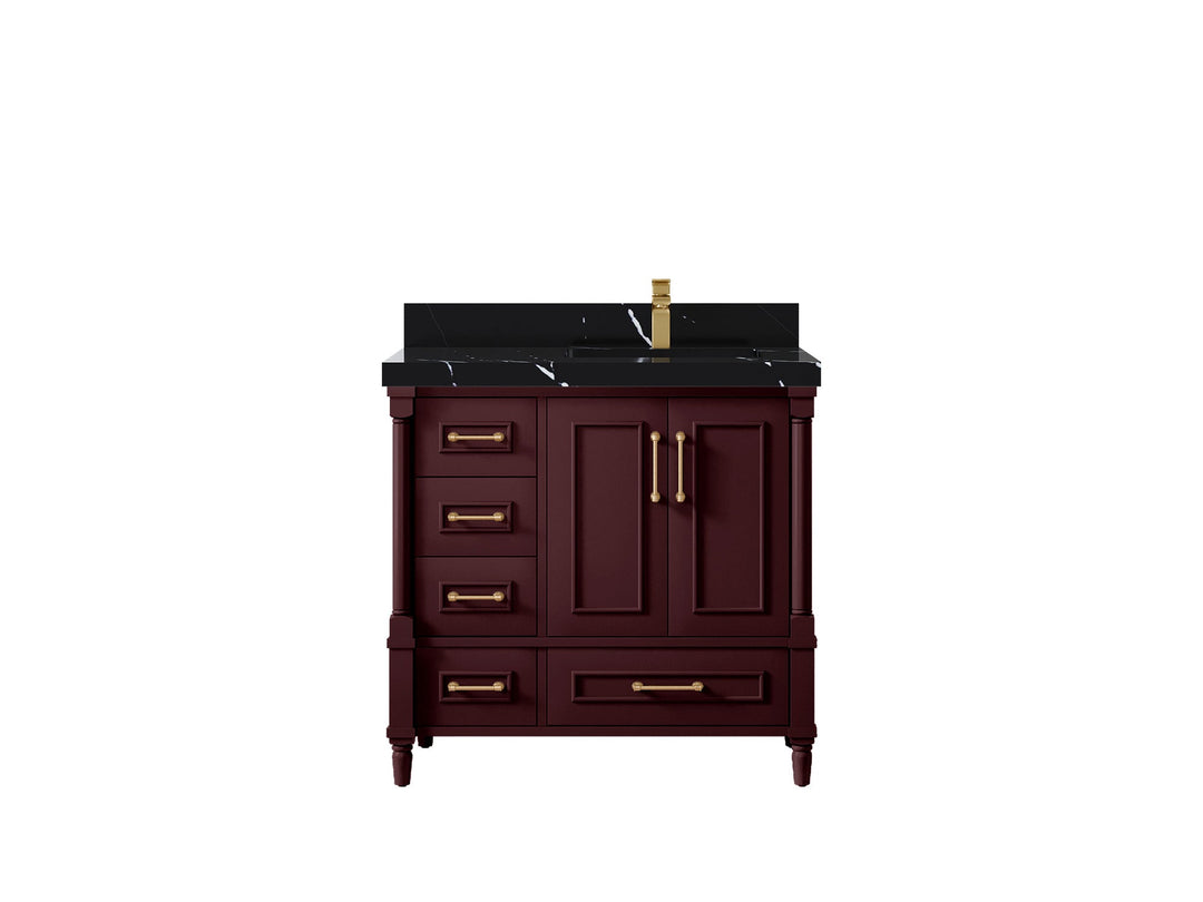 Aberdeen 36 in. W x 22 in. D Right Offset Sink Bathroom Vanity - Willow Bath and Vanity