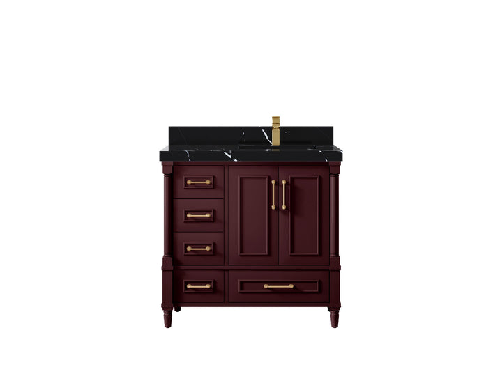 Aberdeen 36 in. W x 22 in. D Right Offset Sink Bathroom Vanity - photo 42