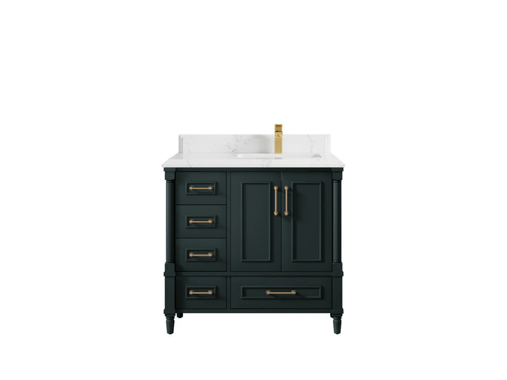 Aberdeen 36 in. W x 22 in. D Right Offset Sink Bathroom Vanity - photo 24