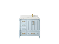 Aberdeen 36 in. W x 22 in. D Right Offset Sink Bathroom Vanity - photo 24