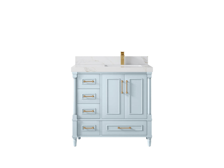 Aberdeen 36 in. W x 22 in. D Right Offset Sink Bathroom Vanity - photo 22