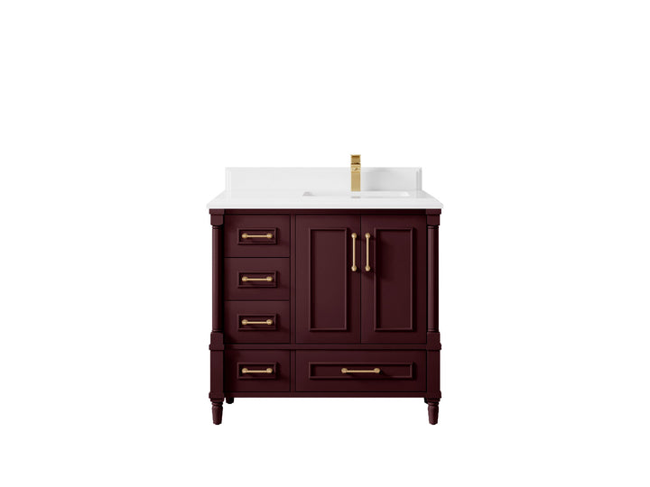 Aberdeen 36 in. W x 22 in. D Right Offset Sink Bathroom Vanity - photo 26