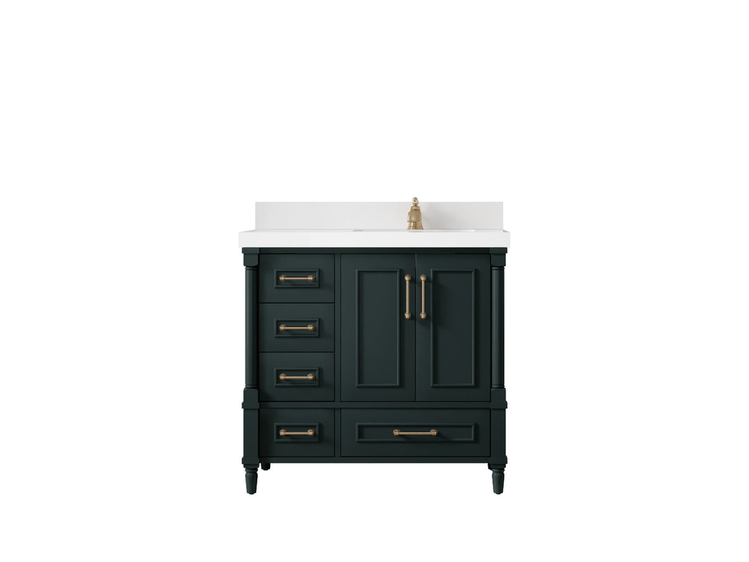 Aberdeen 36 in. W x 22 in. D Right Offset Sink Bathroom Vanity - Willow Bath and Vanity